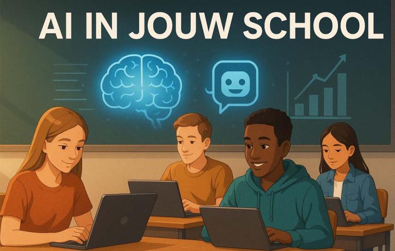 Illustratie van klaslokaal met bord