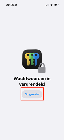screenshot ontgrendelen